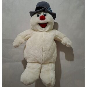 Frosty the Snowman Plush Toy Stuffed Animal Gray Hat Red Nose Classic Character